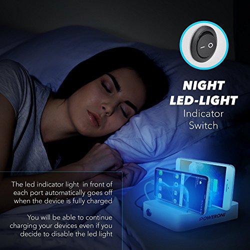 Estación de carga USB 4 puertos / para celulares y tabletas