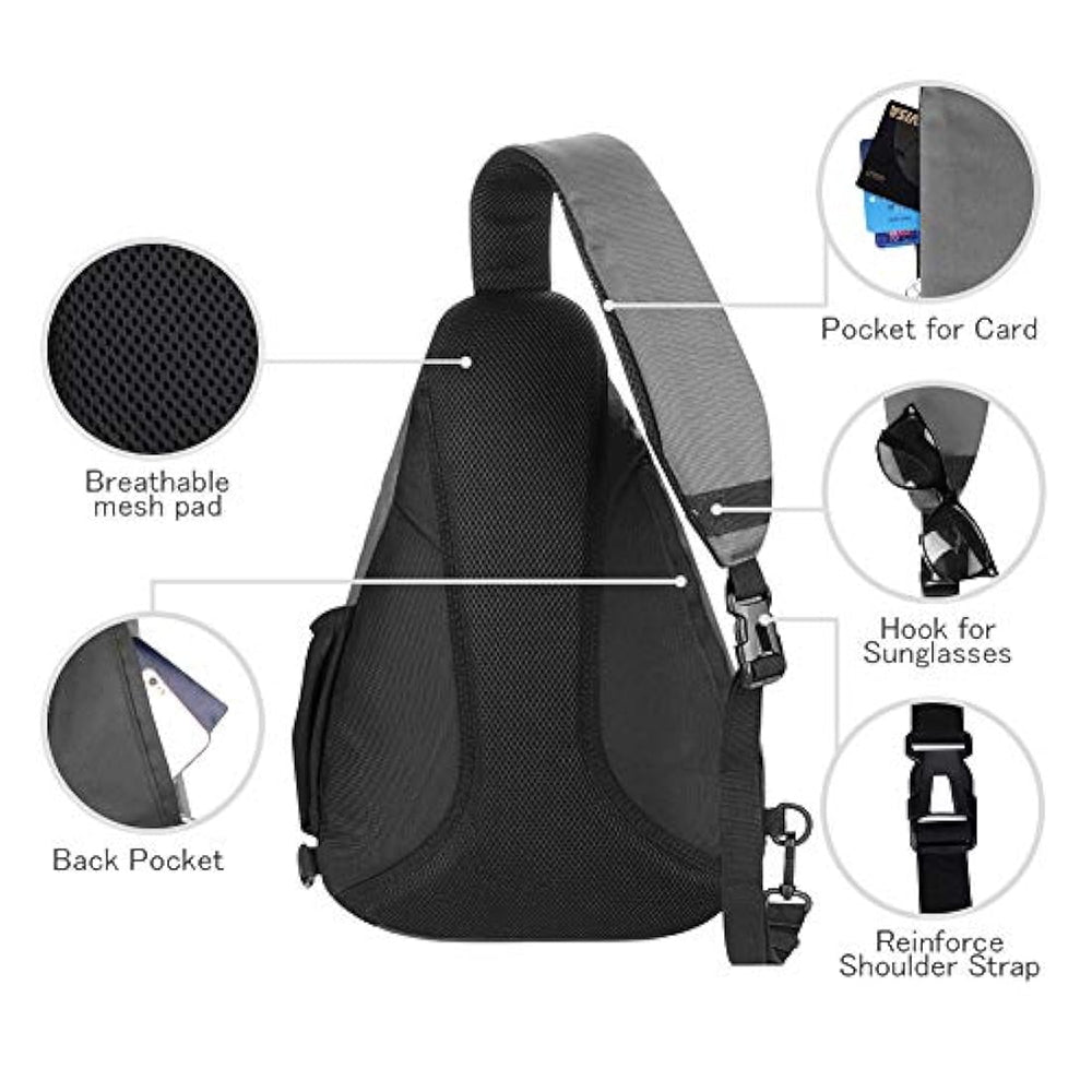 Morral cruzado, color Gris oscuro, WATERFLY