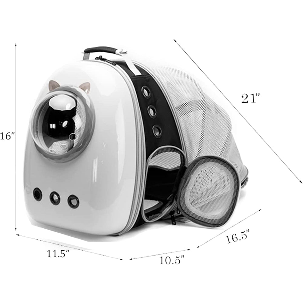 Mochila expandible para gatos color blanco