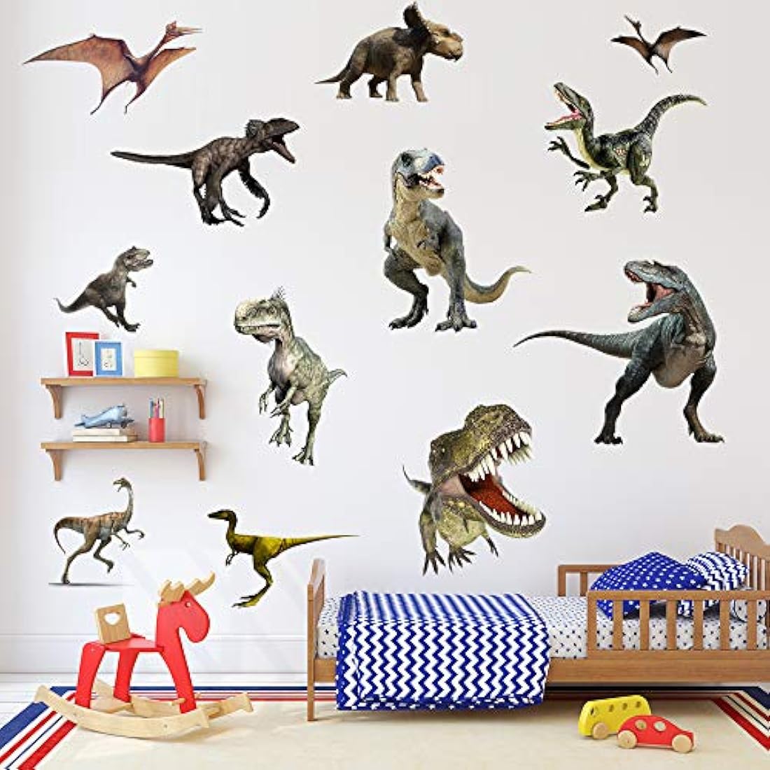 dinosaurio de acuarela de vinilo para habitacion de niños