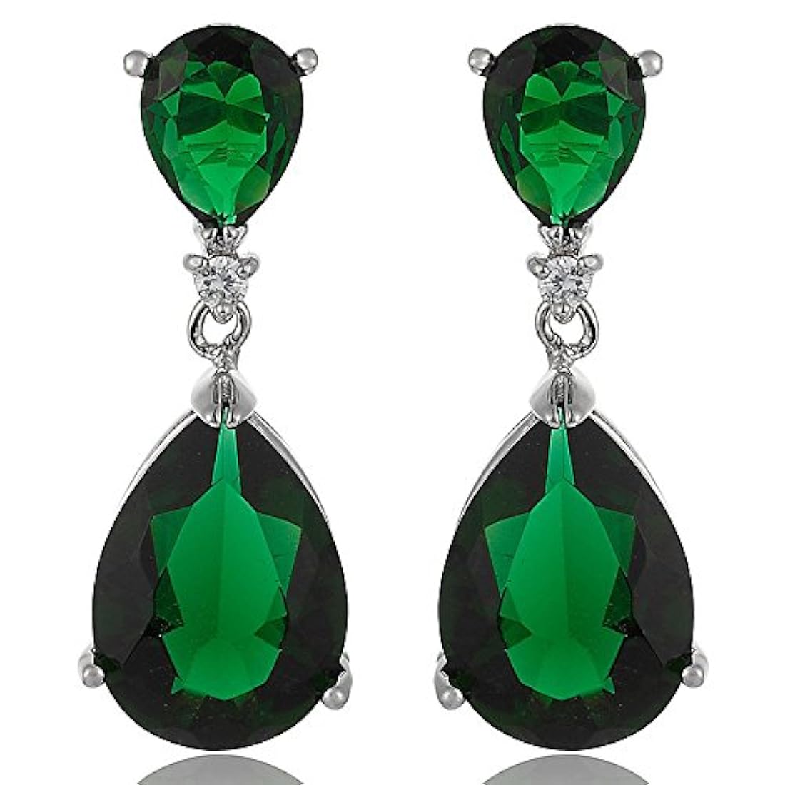 Pendientes colgantes con forma de lágrima y circonita cúbica