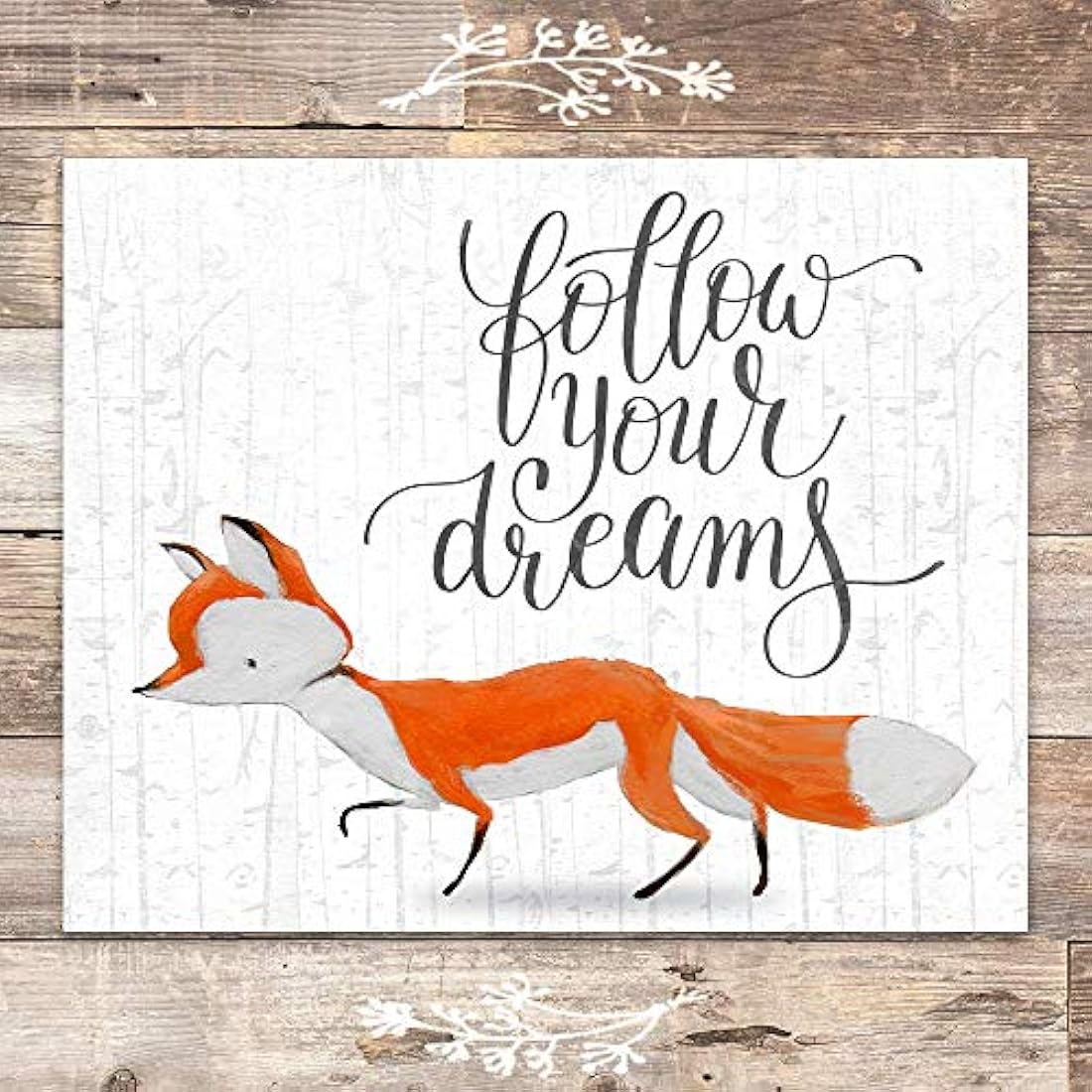 Impresiones de arte de pared de zorro (juego de 4)