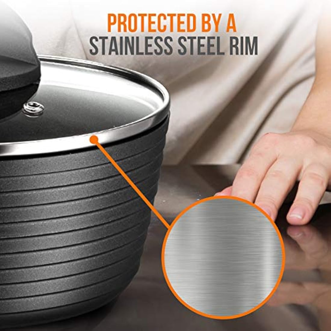 Tapa de olla de cocina duradera NUTRICHEF PRTNCCW12CPCOVER