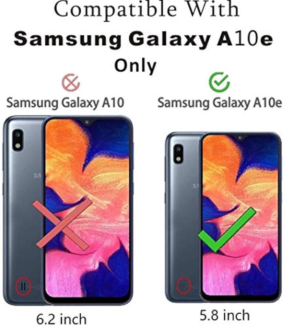 Yiakeng - Carcasa para Samsung Galaxy A10E, a prueba de golpes, con función atril, para Samsung Galaxy A10E, Azul