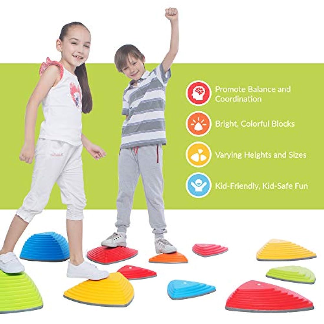 Piedras de escalera para niños para interiores y exteriores