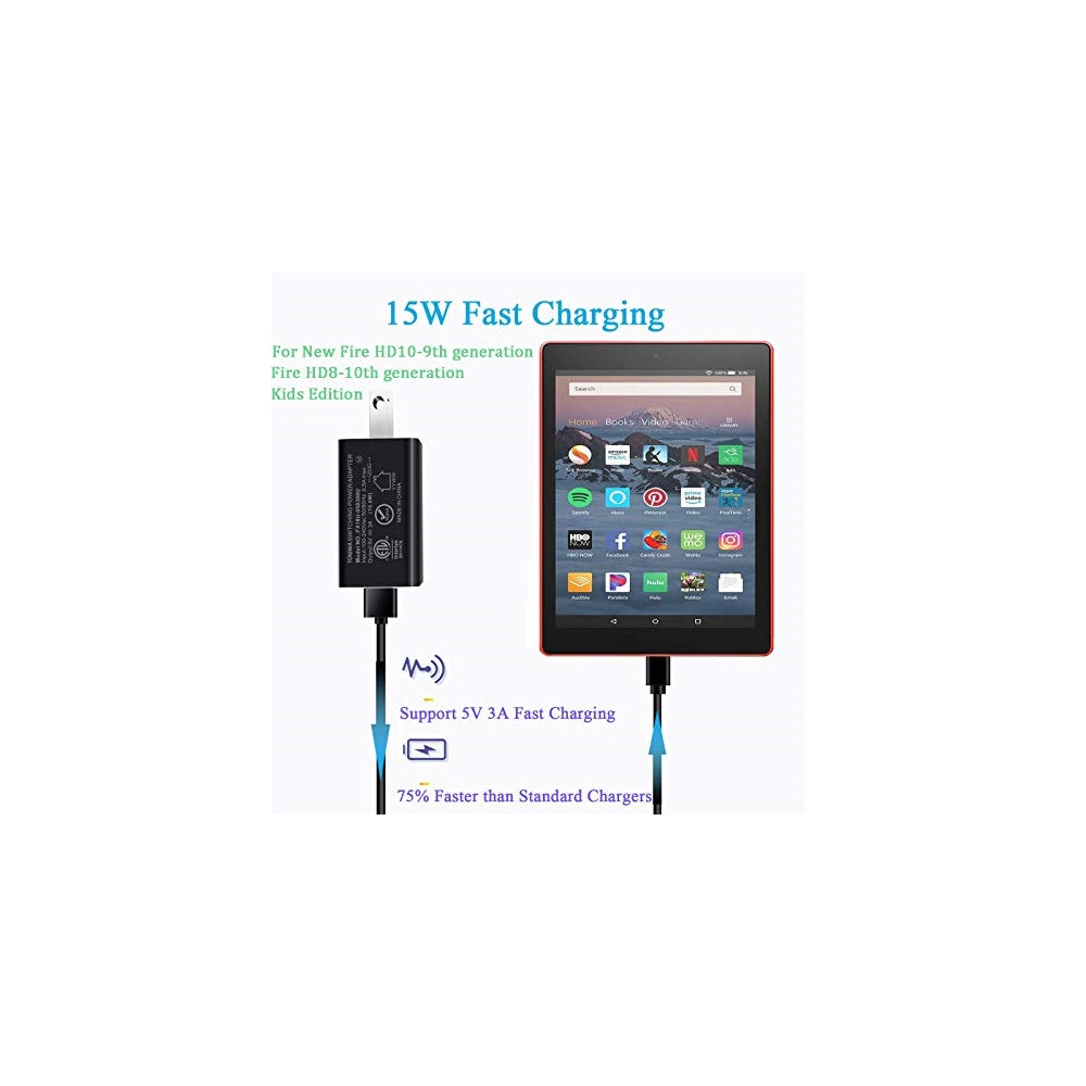 Cargadores  rápido para Kindle Fire con cable extra largo