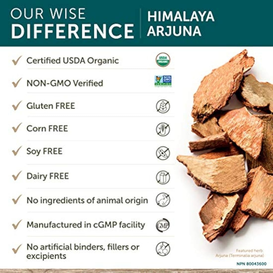 Arjuna orgánica Himalaya 60 cápsulas para colesterol,presión