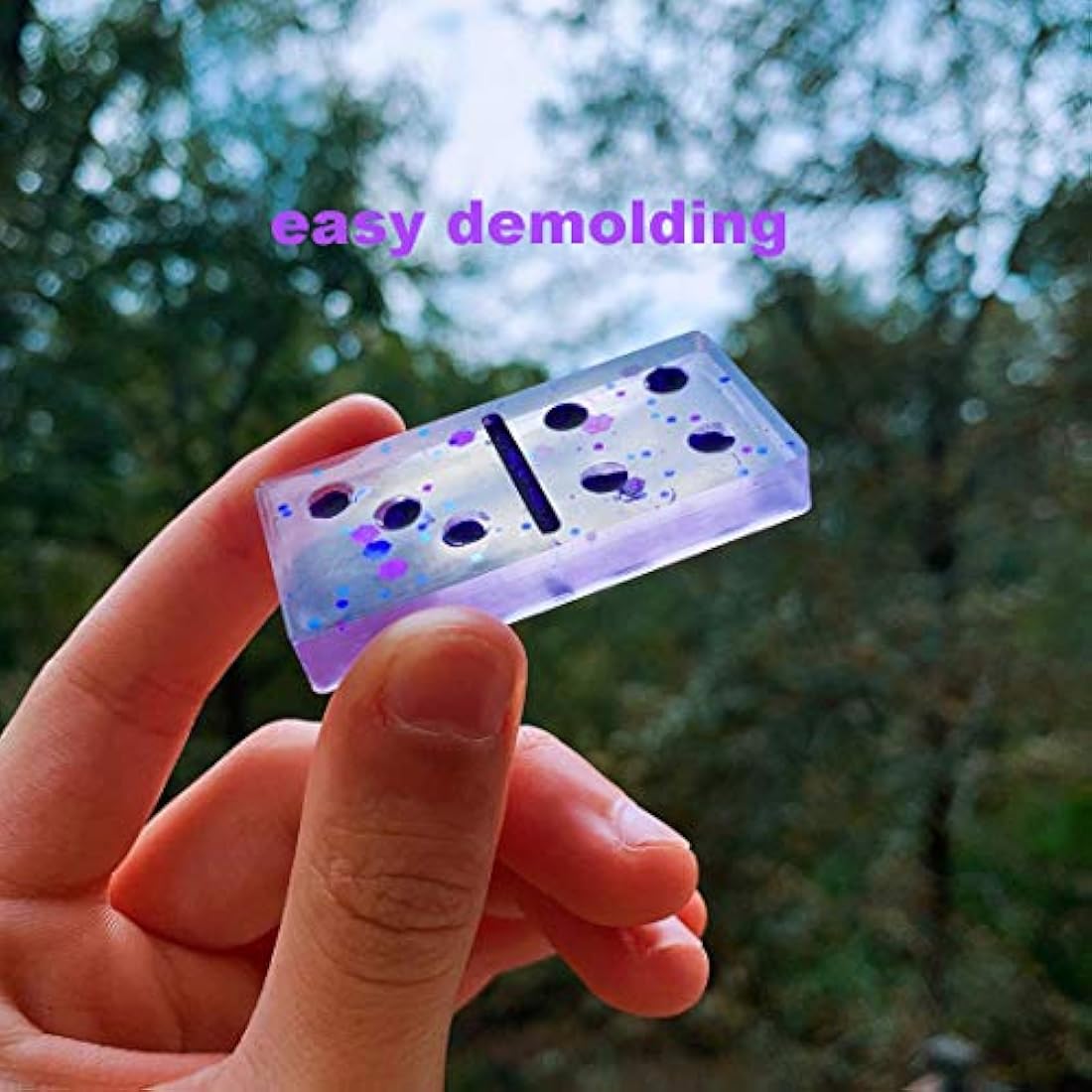 Moldes de resina Domino, 20% más gruesos Domino doble seis