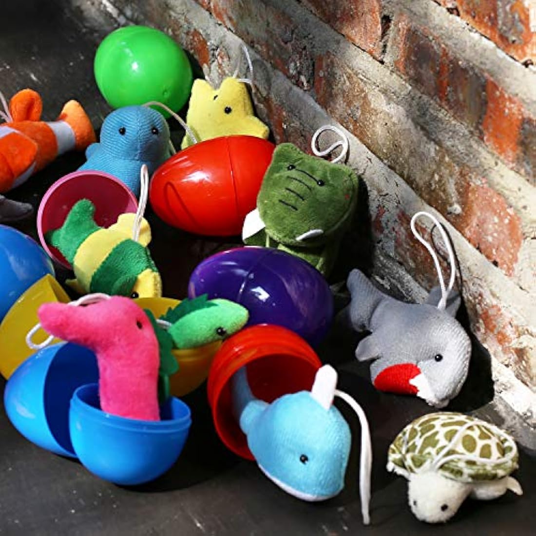 Paquete de 25 mini juguetes de peluche de animales marinos