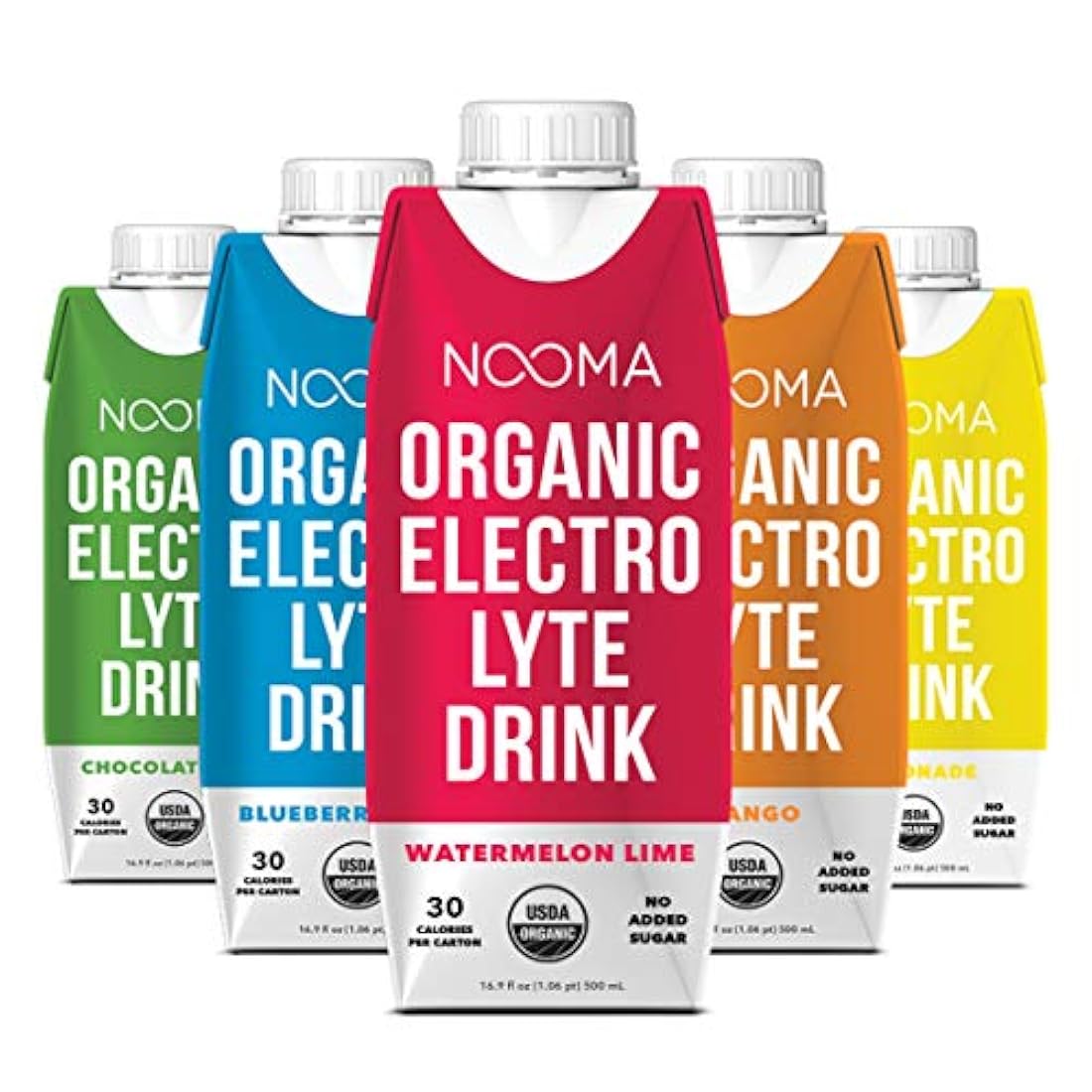 Bebida de electrolitos orgánicos, arándanos y durazno