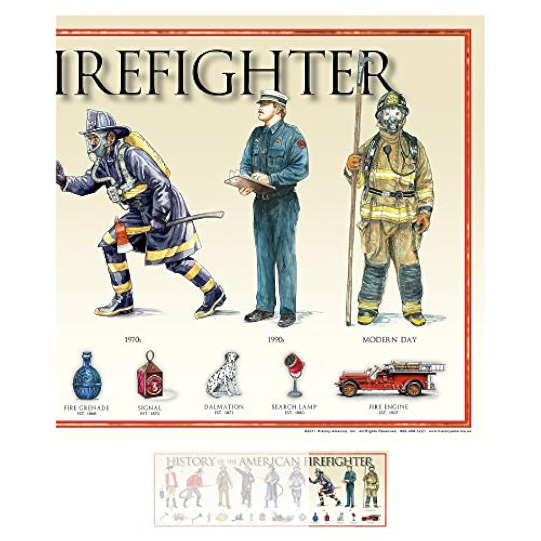 Historia de la American Bombero, 11 3/4 by 36.