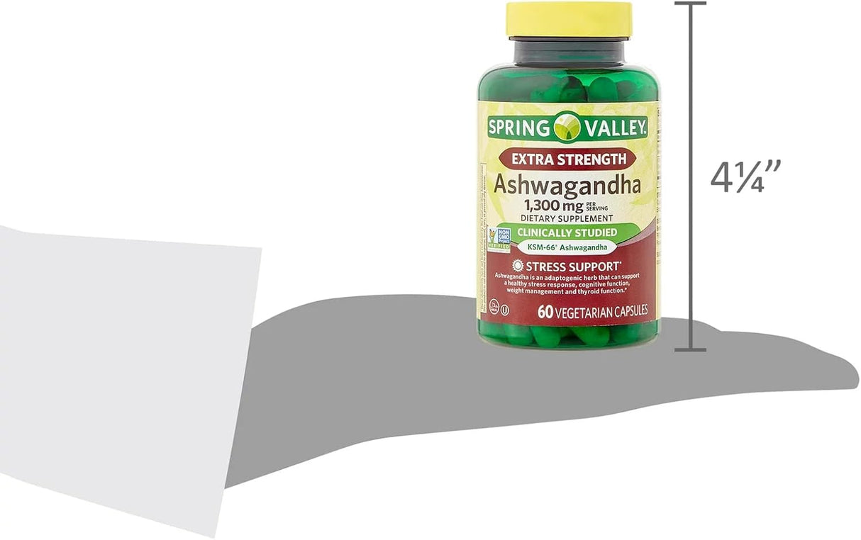 Suplemento de Ashwagandha KSM-66 1300mg - Spring Valley