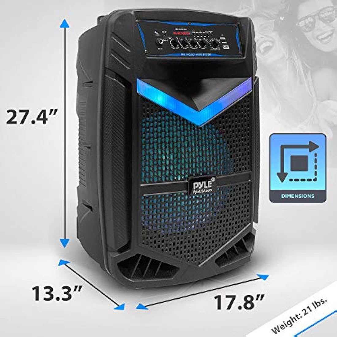 Parlante Portátil recargable Bluetooth PYLE-PRO PPHP1542B