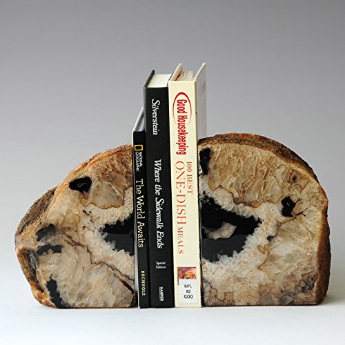 Sujetalibros de ágata negra