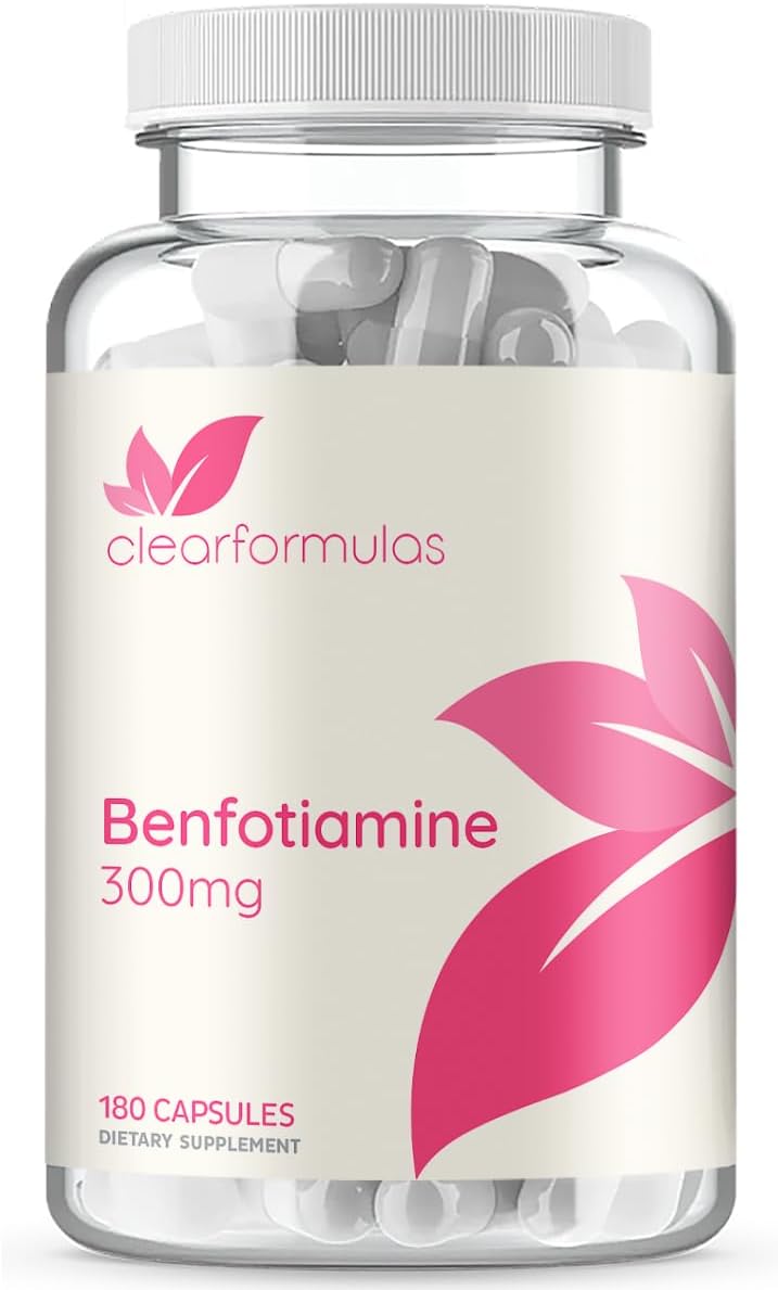 Benfotiamina 300mg 180 Cápsulas Vegetales Sin OMG Veganas