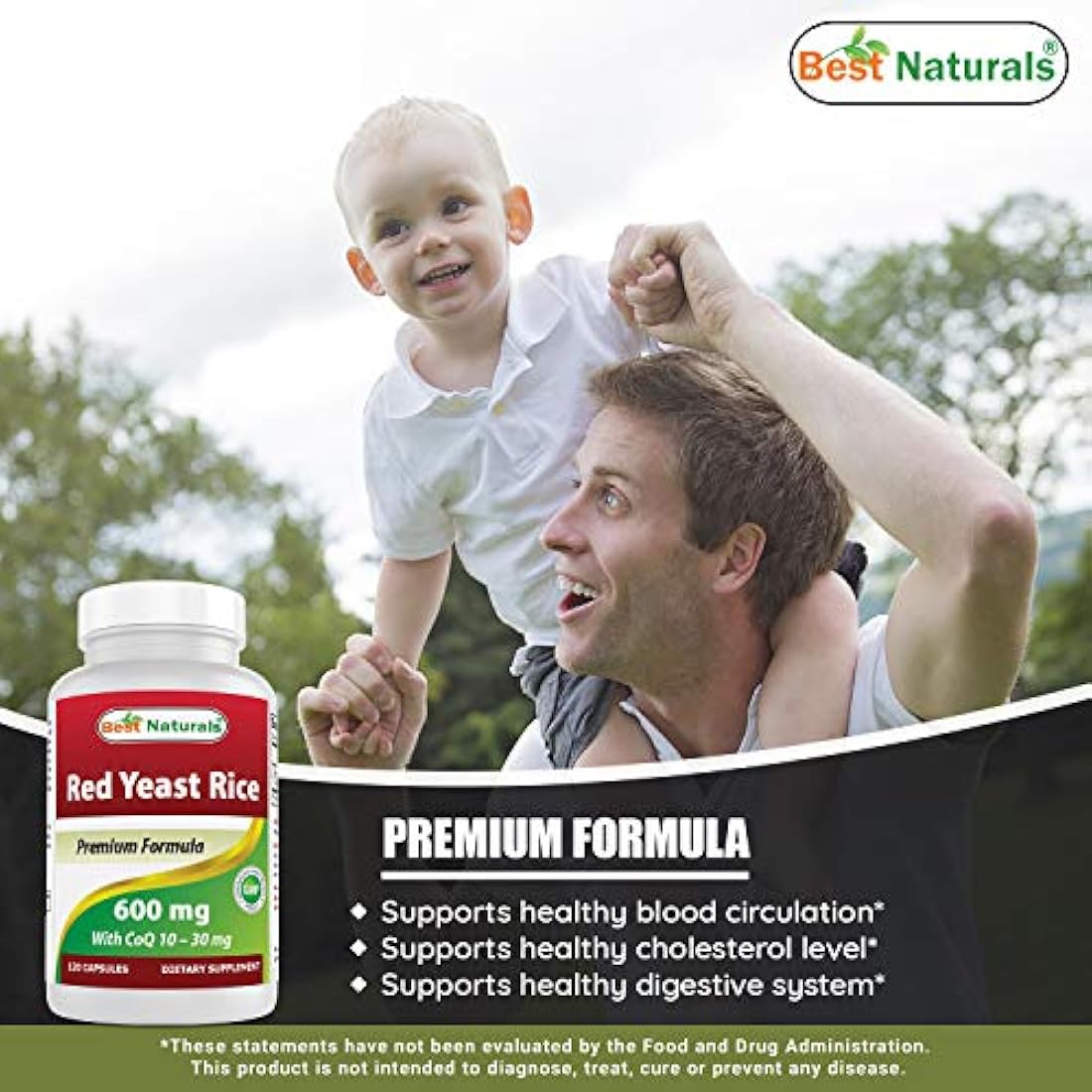 Cápsulas 600 mg Levadura Arroz con CoQ10 120 Cápsulas