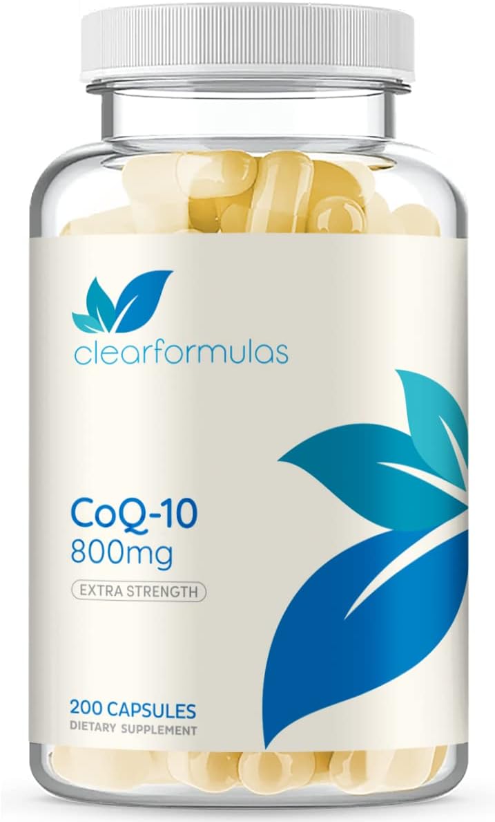 CoQ10 Puro 800mg Extra Fuerte 200 Cápsulas Vegetales Rápidas