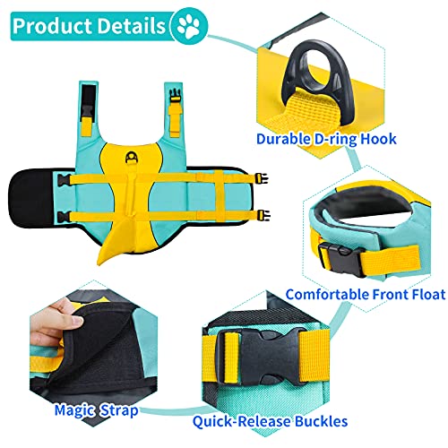 Malier - Chaleco salvavidas para perros Ripstop ajustable