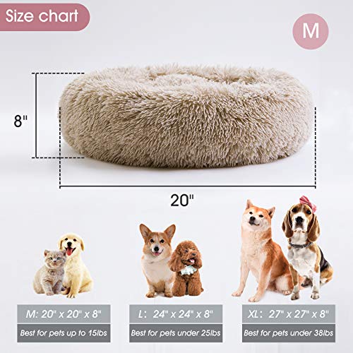 Cama relajante para perro y gato, cama antiansiedad, cama para perros y gatos de 20/24/27 pulgadas