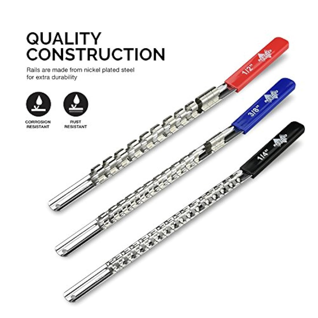 Neiko - Organizador de raíles de enchufe, 3 tamaños