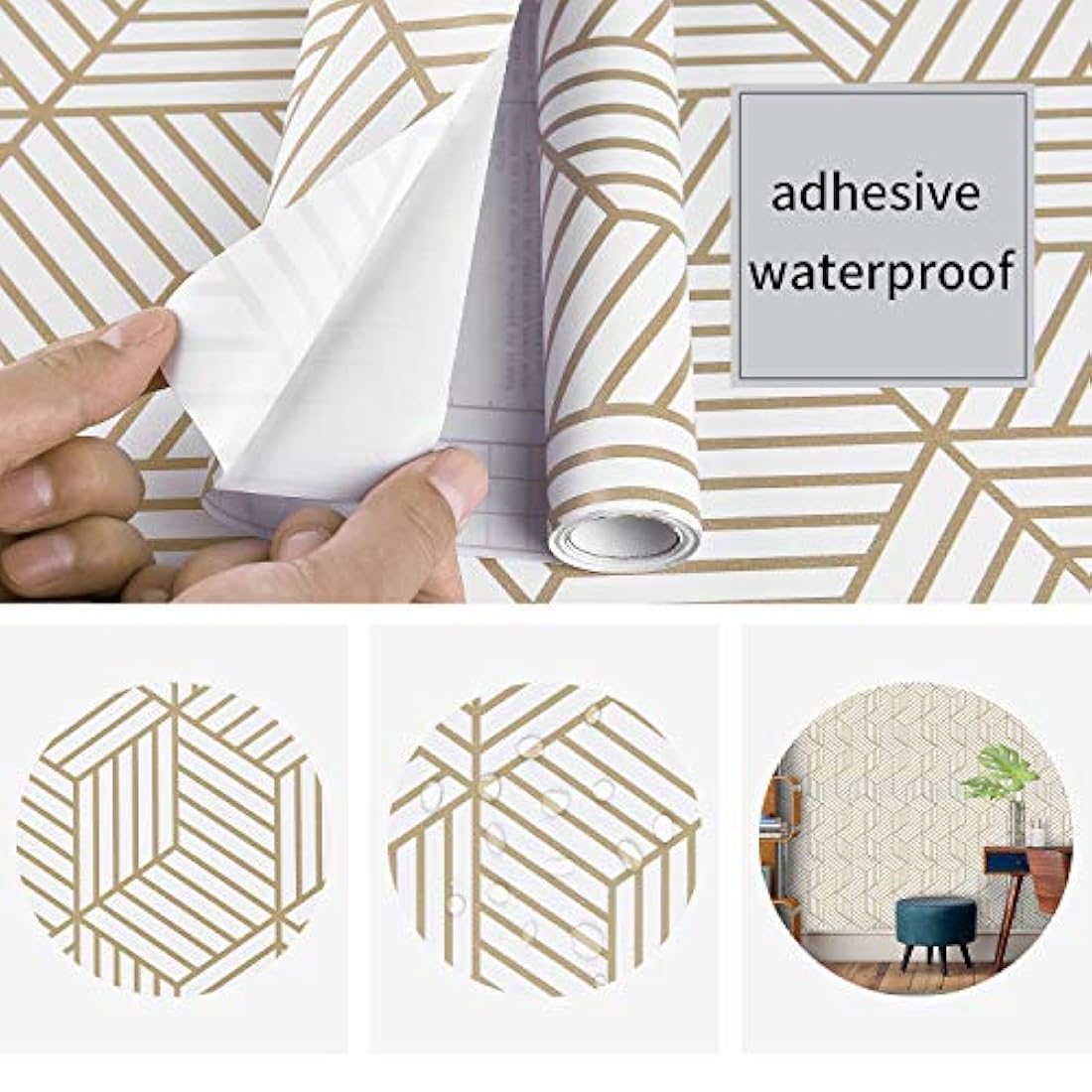 Wenmer - Papel de contacto geométrico hexagonal