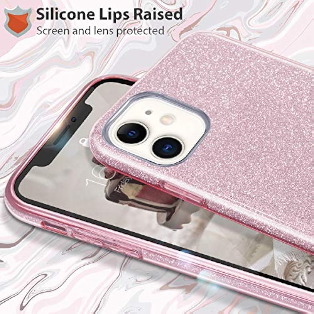 MATEPROX - Carcasa para iPhone 2019, diseños de brillantes