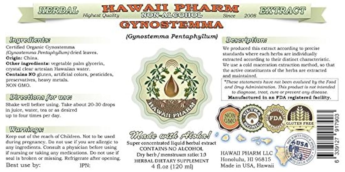 gynostemma alcohol-free Extracto de líquido gynostemma