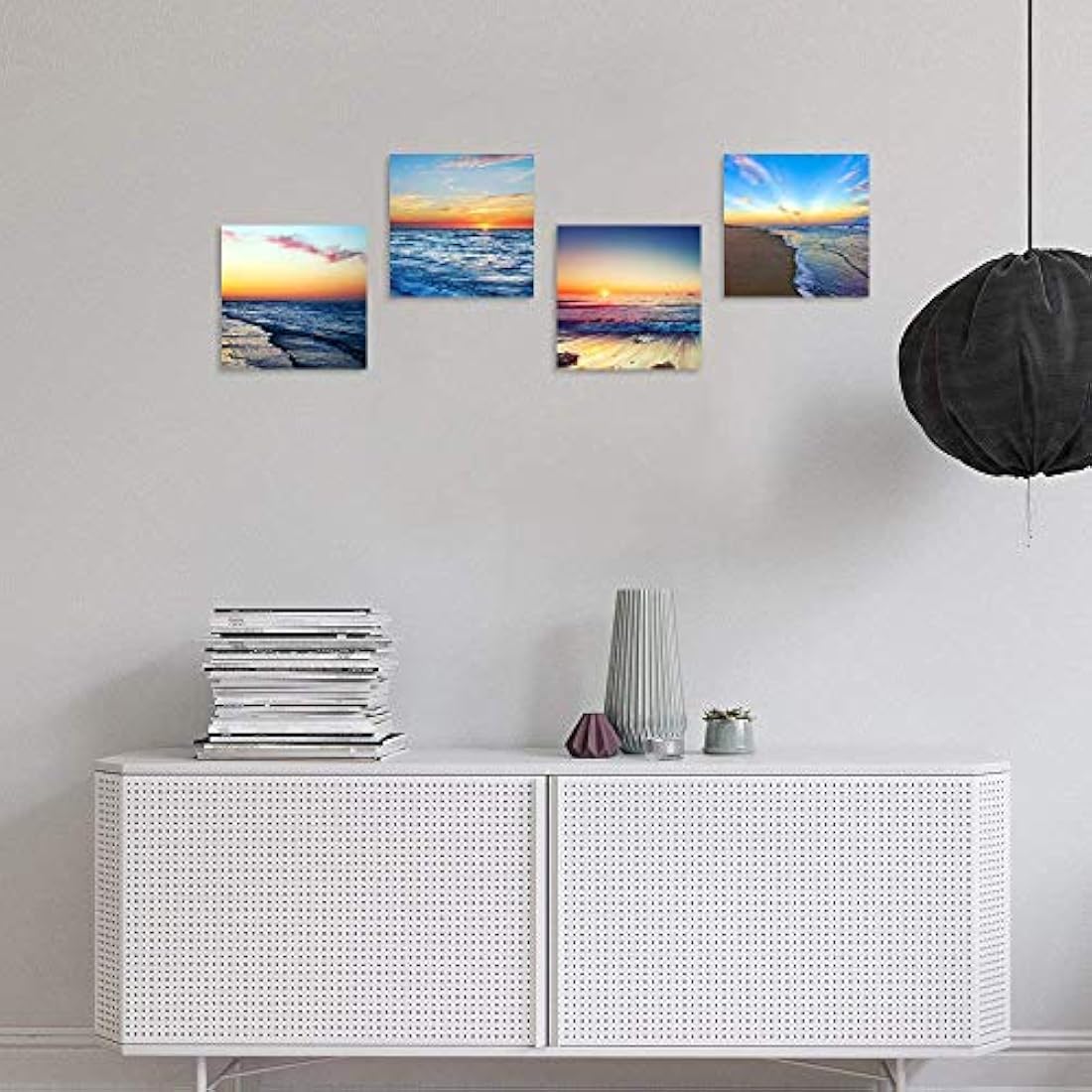 Cuadro con diseño de apuesta de sol - QICAI