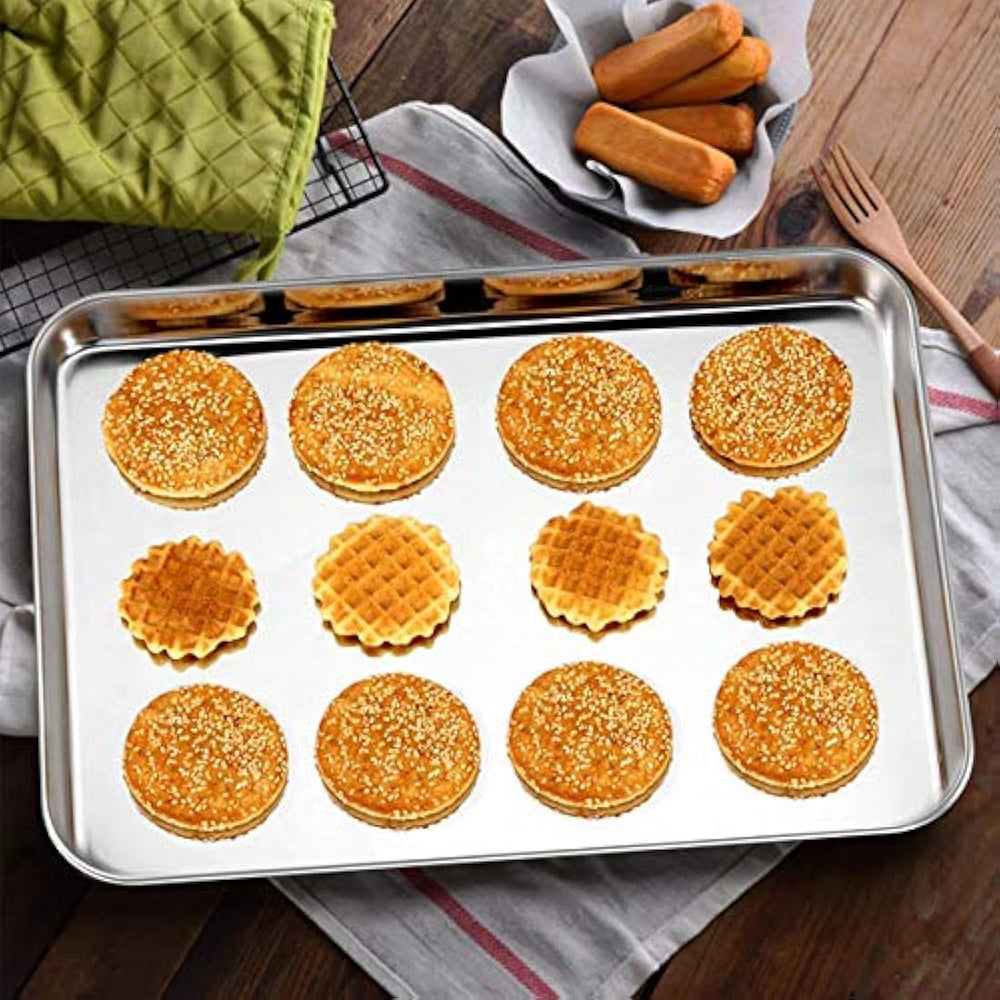 Umite Chef  Juego de 2 bandejas de horno de acero inoxidable