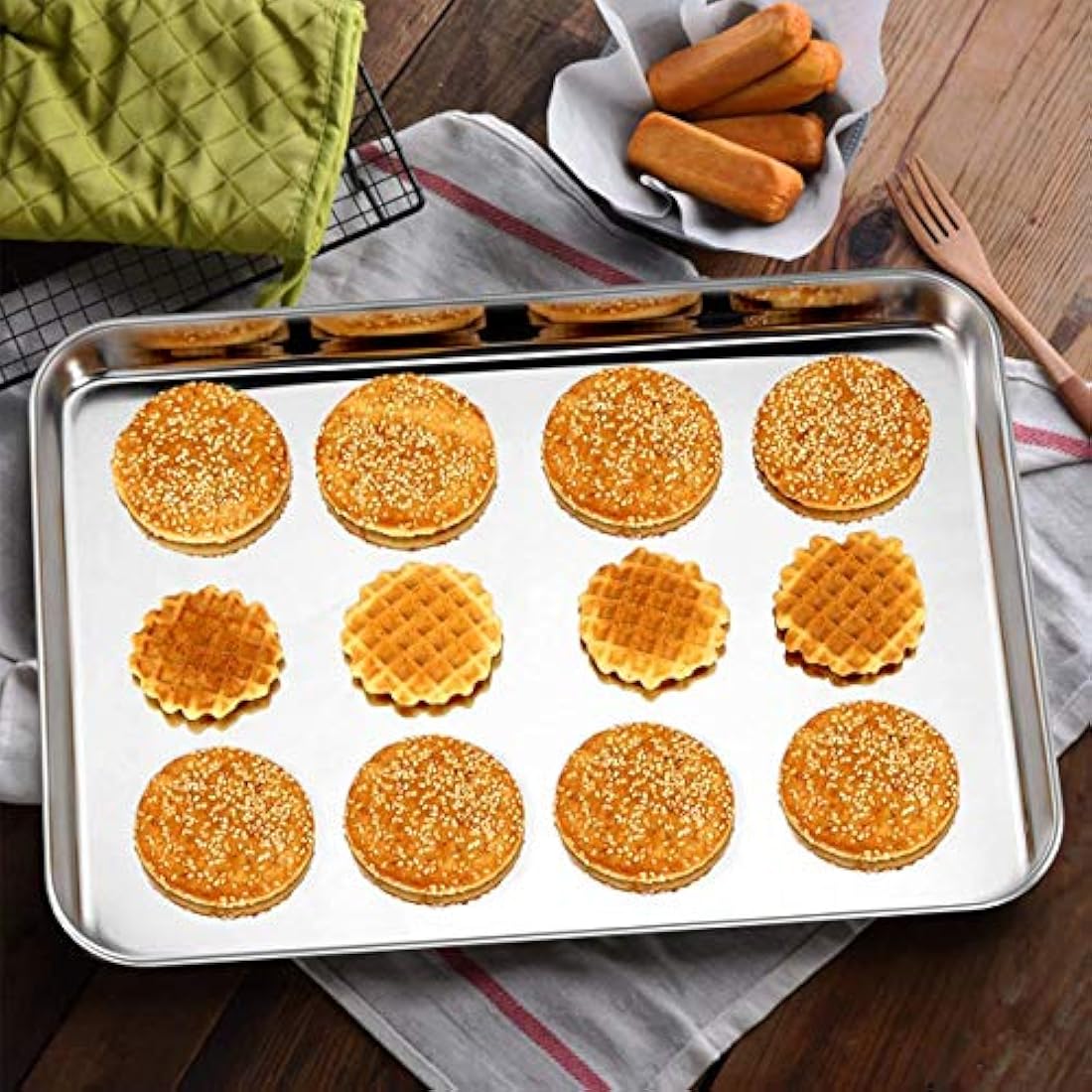 Umite Chef  Juego de 2 bandejas de horno de acero inoxidable