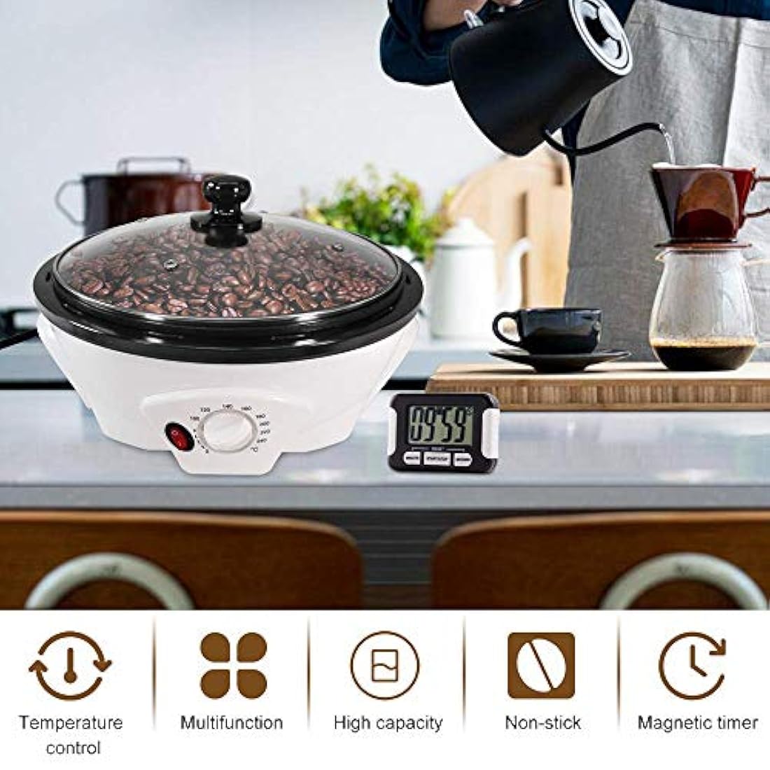 Máquina tostadora de café para el hogar