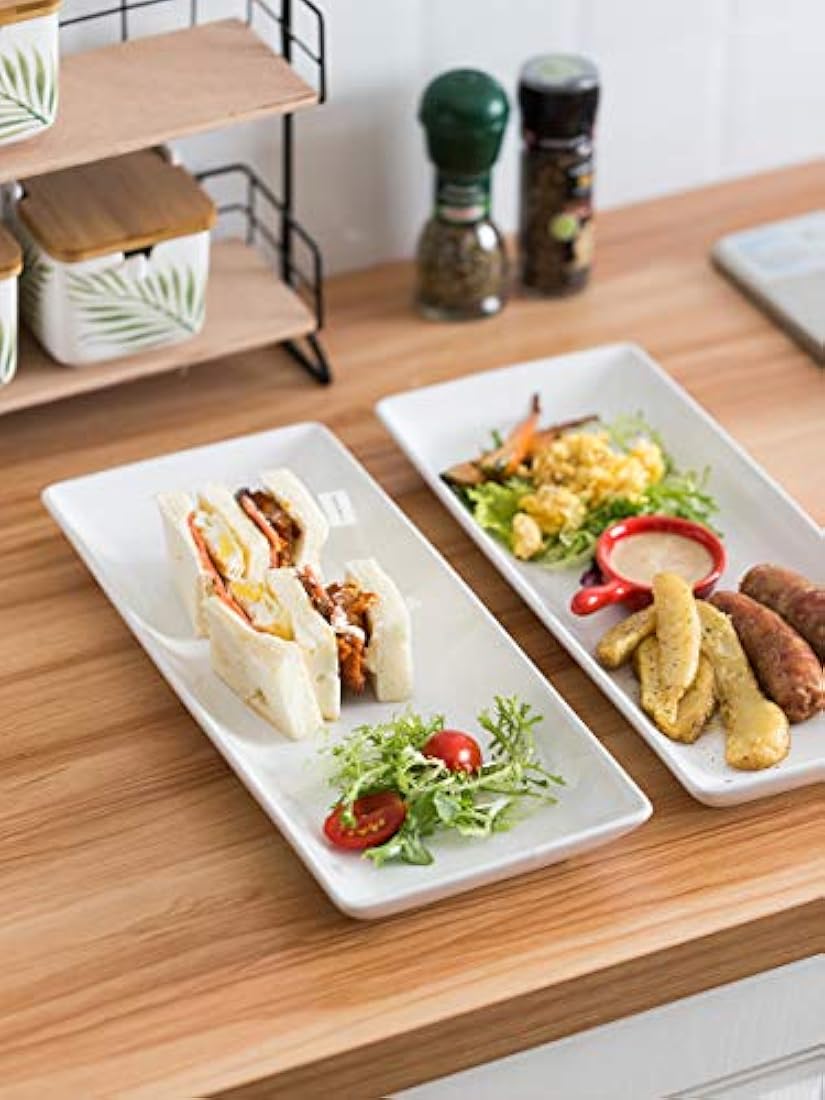 bandejas rectangulares de porcelana para fiestas