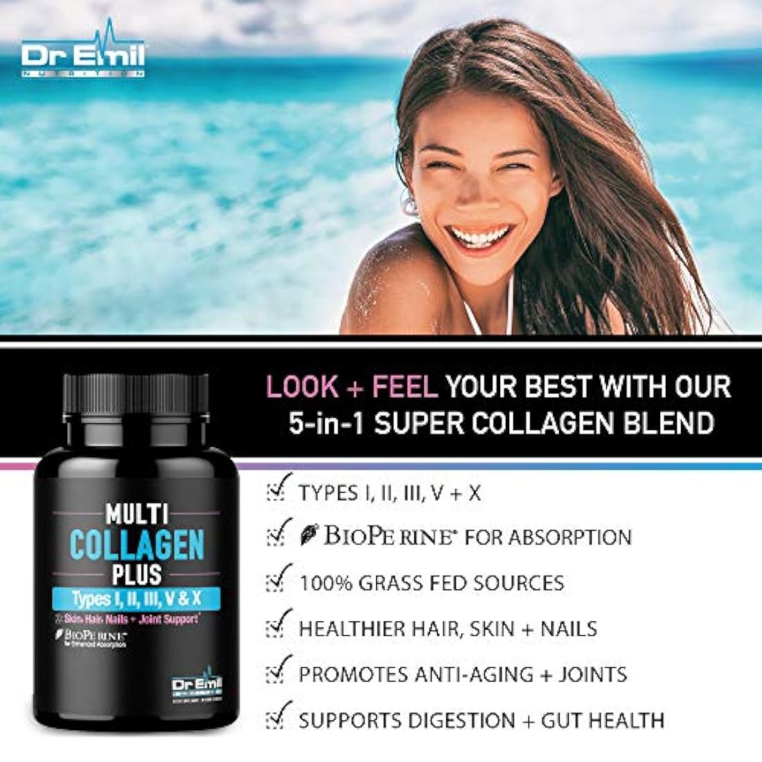 colágeno potenciador de absorción, mezcla de proteínas