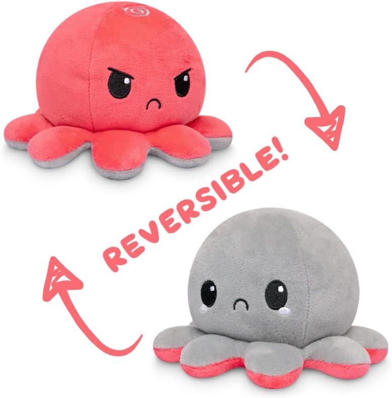 Peluches Reversibles TeeTurtle - Octopus Emojis - Modelo Original
