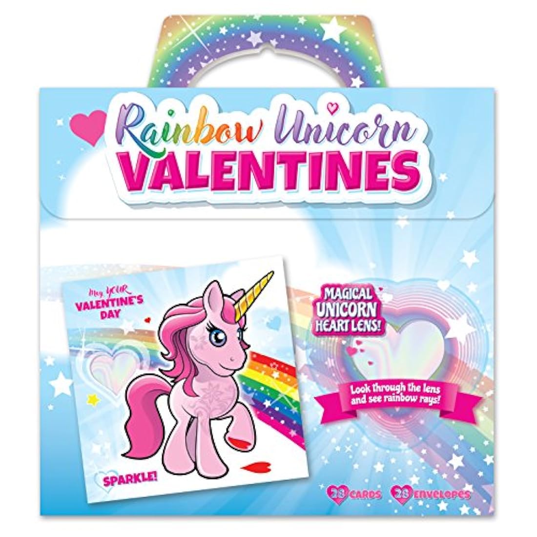 Kangaroo Tarjetas San Valentín,diseño unicornio y arco iris