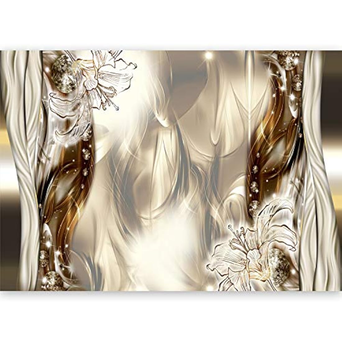 Mural de pared tipo lirios (490x280cm/193x110autoadhesivo)