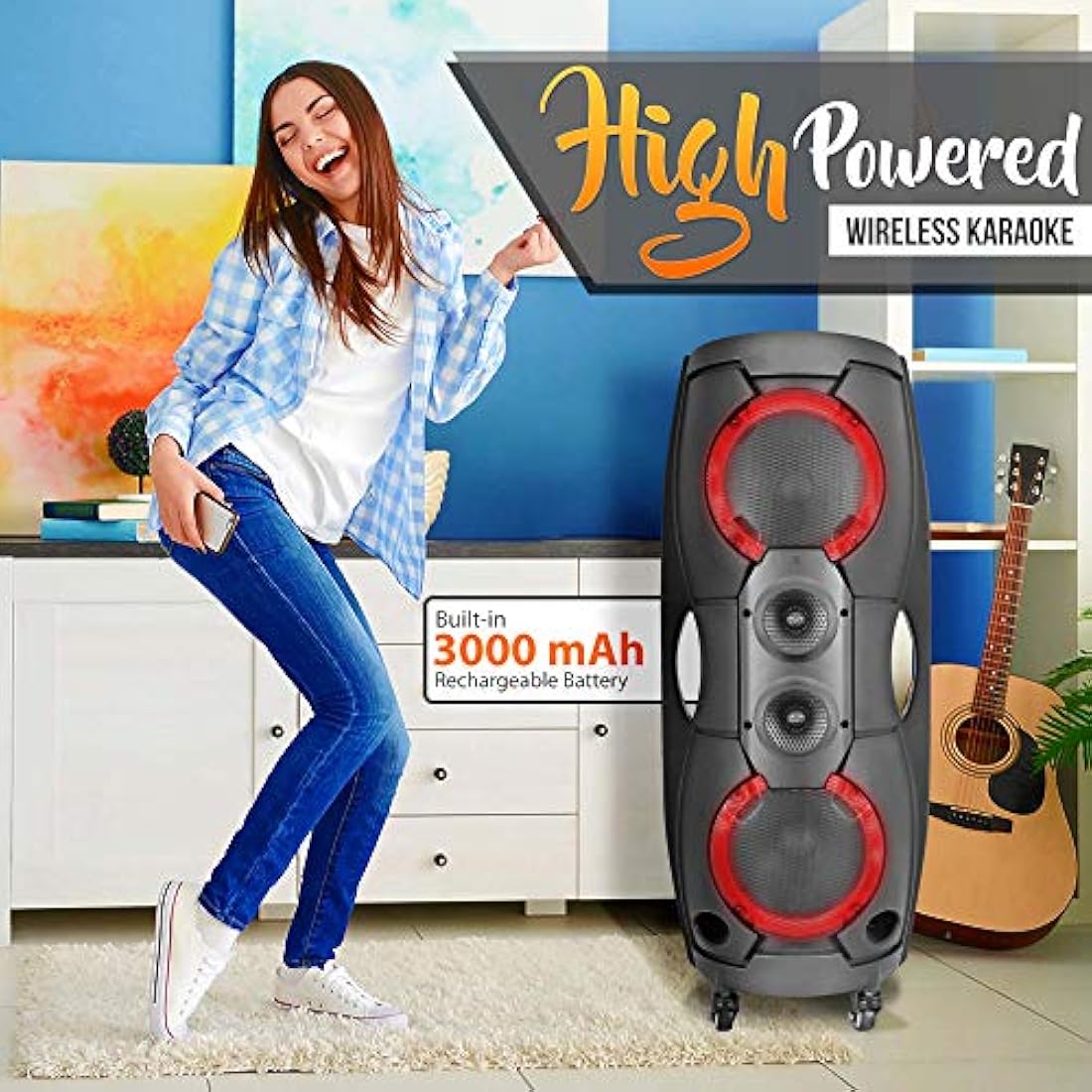 Parlante Portátil con Bluetooth de 1000 W PYLE-PRO PPHP82LB