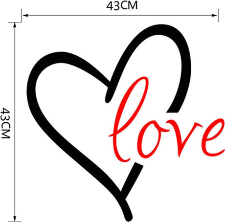 Vinilo decorativo BIBITIME corazón rojo para habitación infantil