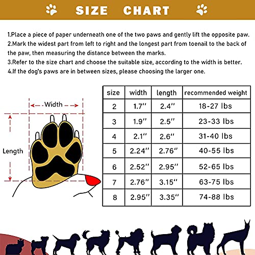 PK.ZTopia botas impermeables para perro, botas de lluvia para perros, zapatos para perro para exteriores, para perros medianos a grandes, con dos tiras de sujeción reflectantes y suela antideslizante resistente, color negro, 4 unidades