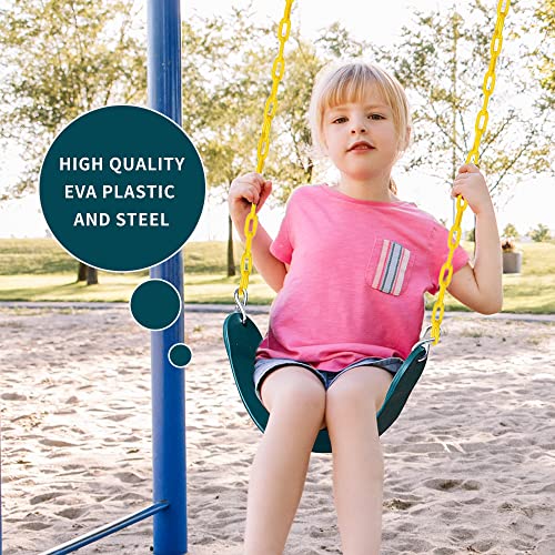 Juego de columpio de repuesto para asiento de columpio de 66 pulgadas, con revestimiento de plástico, accesorios de repuesto