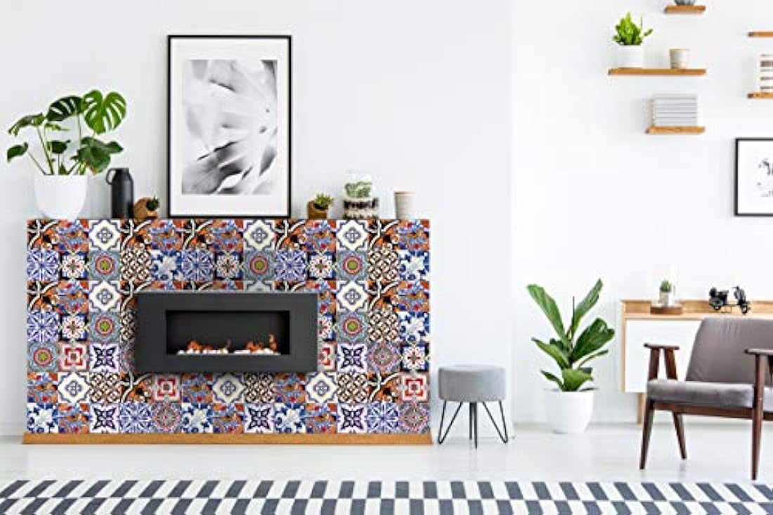 Juego de calcomanías para azulejos tradicionales