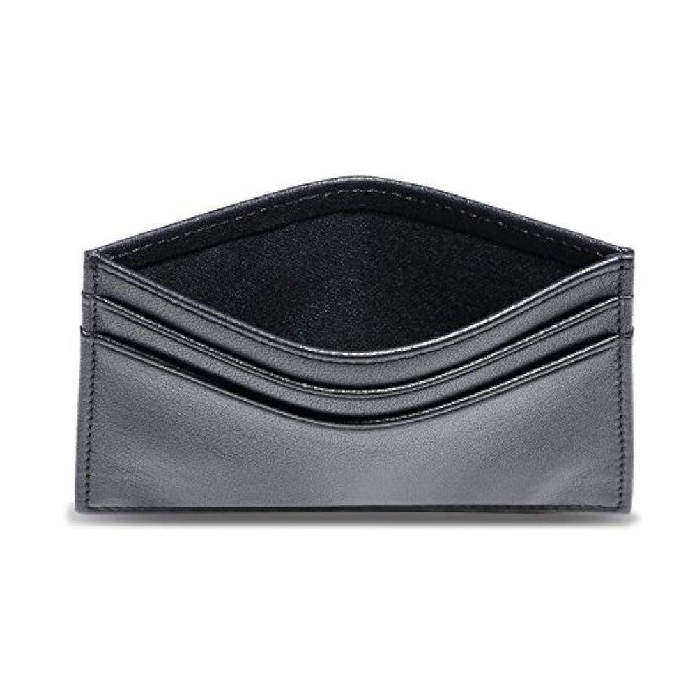 Cartera de piel flexible con ventana de identificación