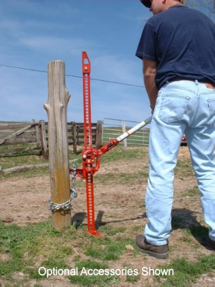 Gato elevador Hi-Lift de pieza fundida, color rojo., Rojo