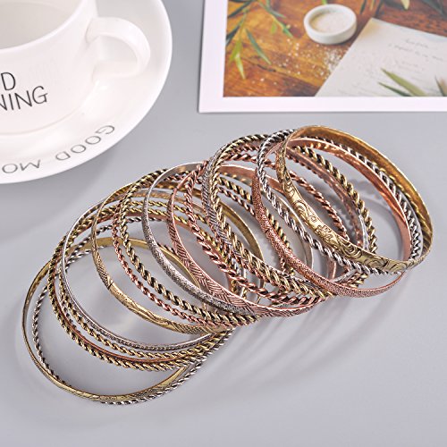 Conjunto de brazalete múltiples brazaletes de metal azteca