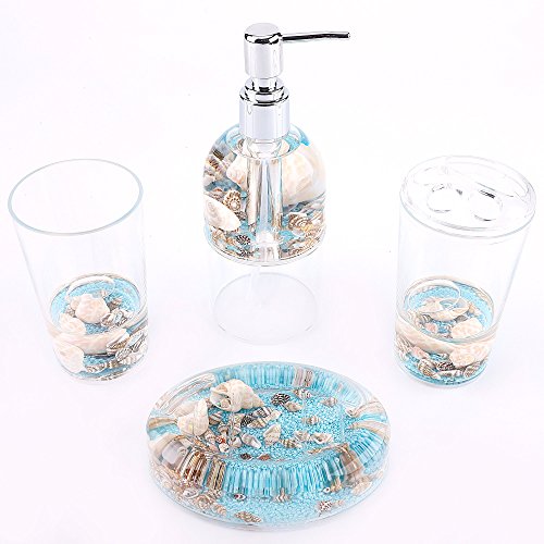 4 piezas acrílico líquido 3D movimiento flotante baño