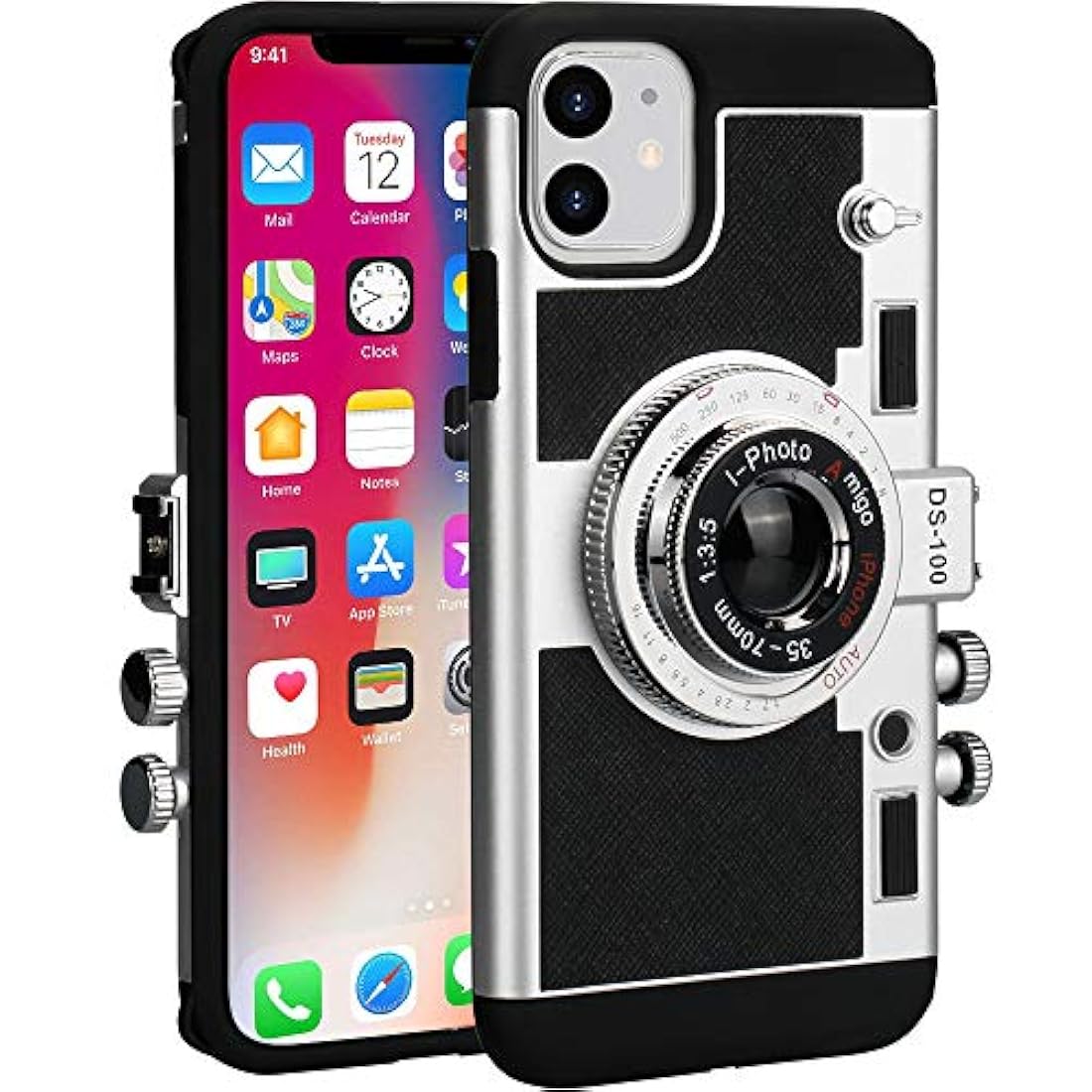 Funda de piel con tapa para Samsung Galaxy S8 Plus,iPhone 11