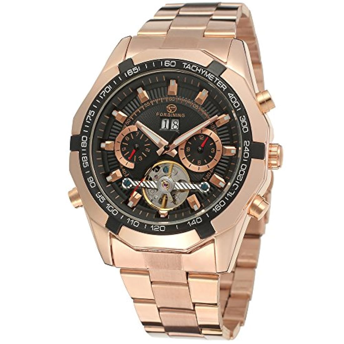 forsining Hombres Tourbillon Automático marca reloj pulsera