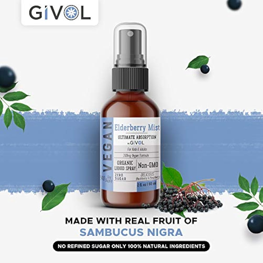 GIVOL (por Logic Remedy) líquido orgánico de saúco-sambucus