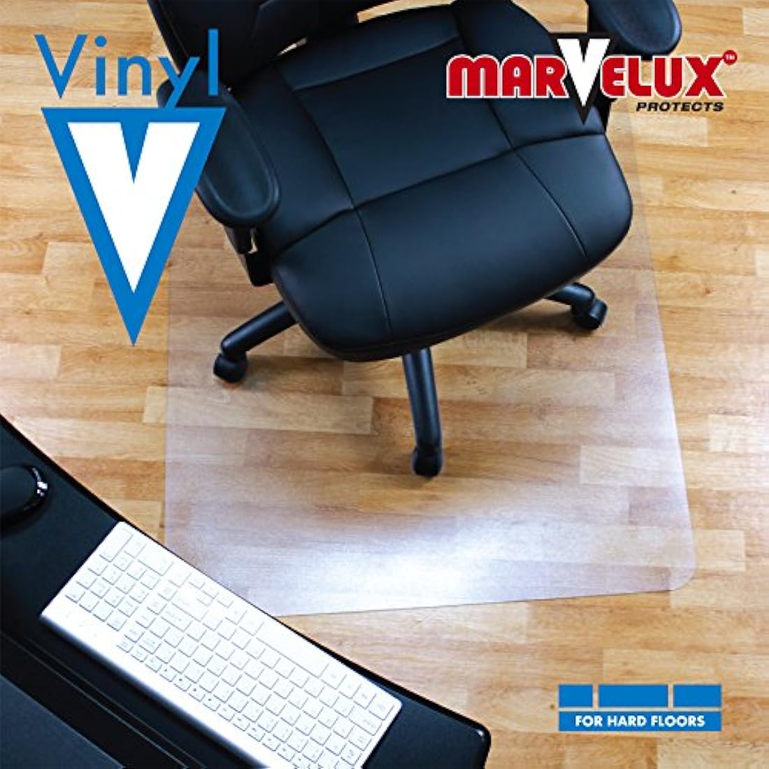 Marvelux - Alfombrilla rectangular para silla de vinilo