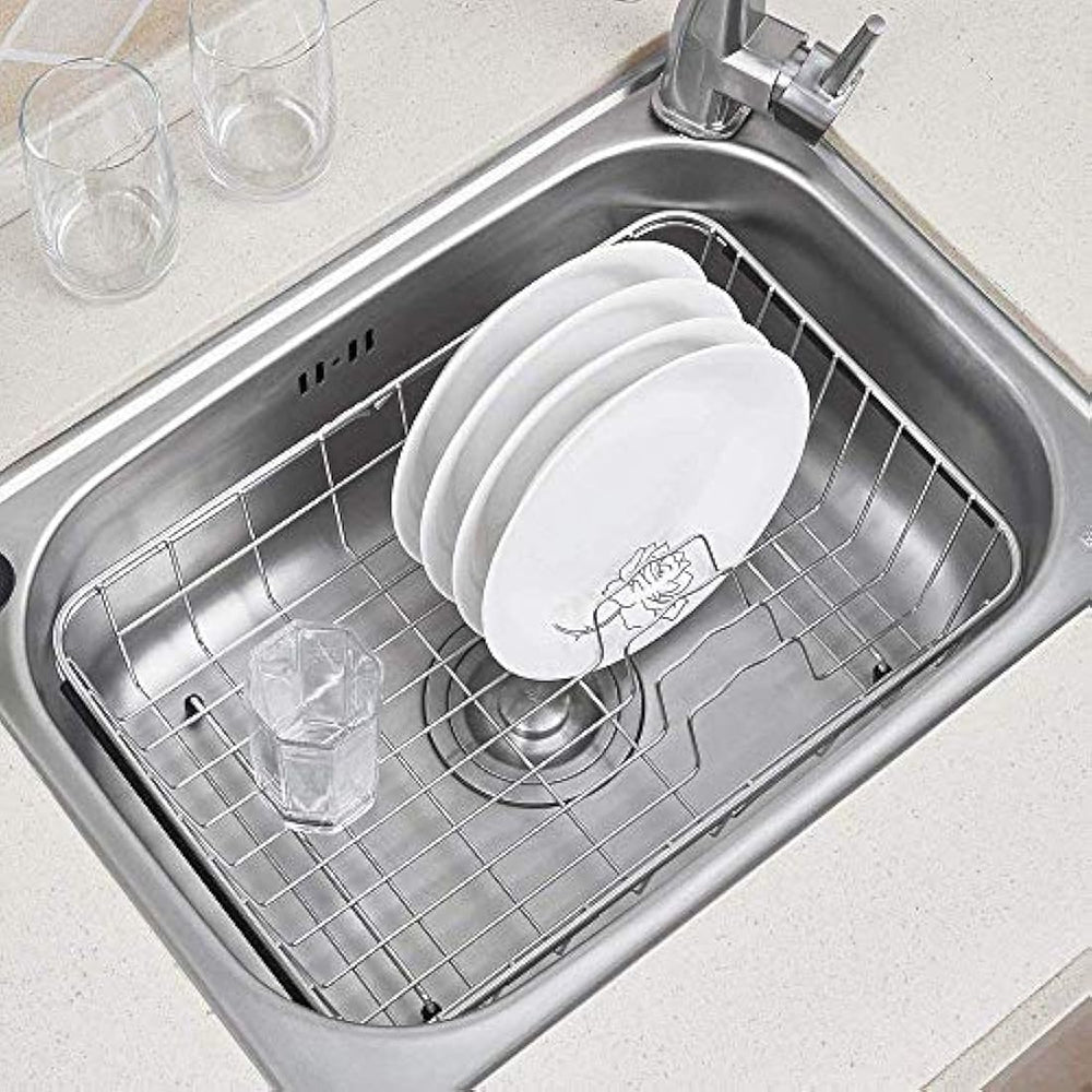 Escurreplatos extensible y soporte para utensilios